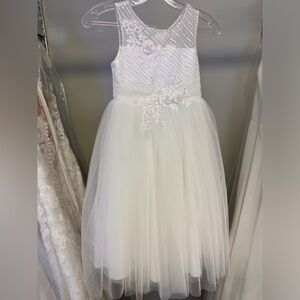 Tip Top Kids Ivory Lace Flower Girl Dress